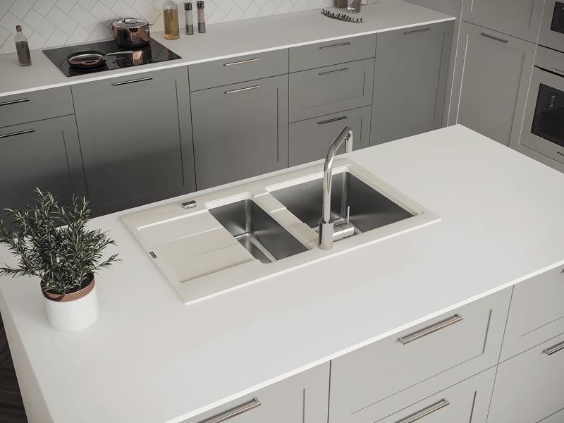 Кухонная мойка Florentina Комби 860К грей